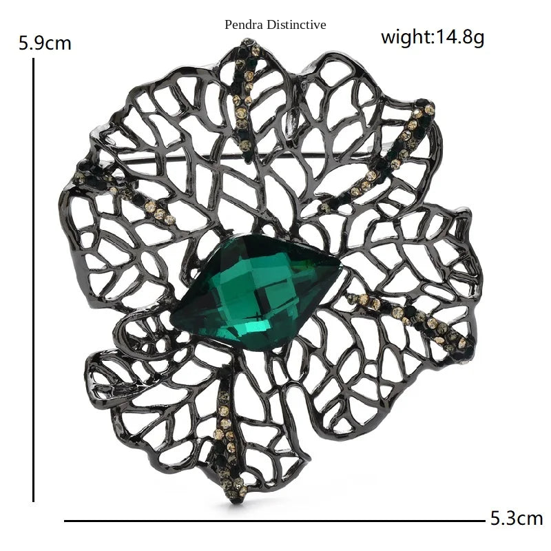PENDRA Florahollow Hollow-Out Flower Brooch