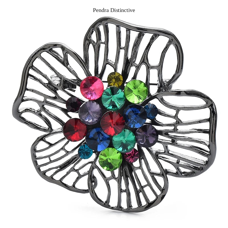 PENDRA Florahollow Hollow-Out Flower Brooch