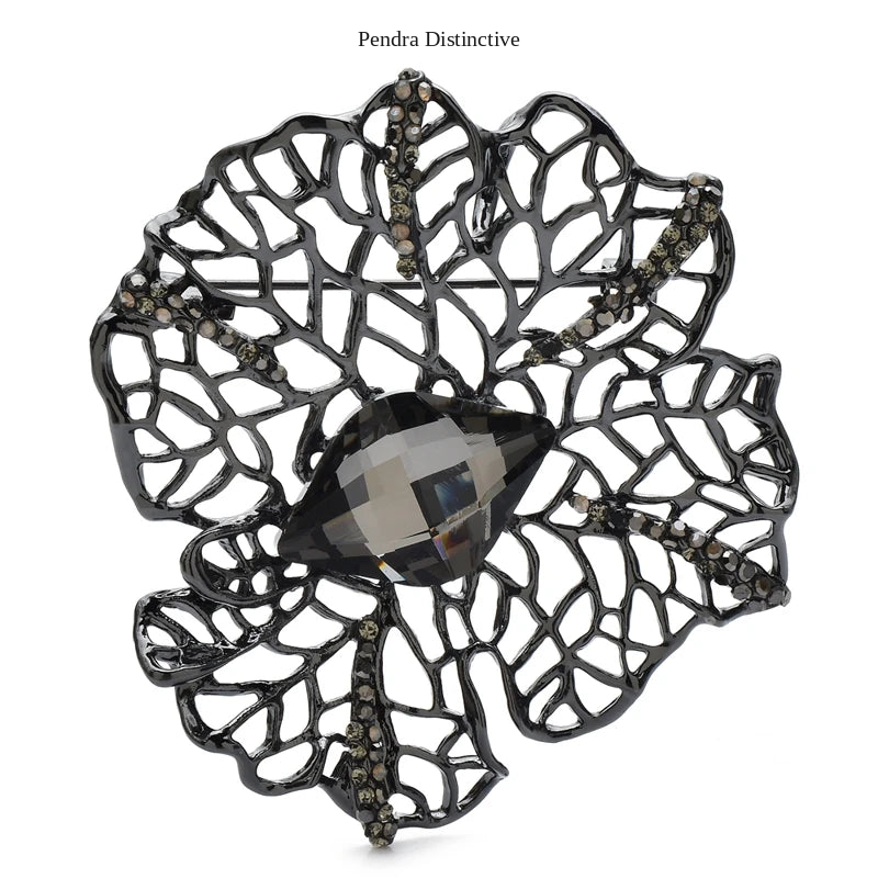 PENDRA Florahollow Hollow-Out Flower Brooch