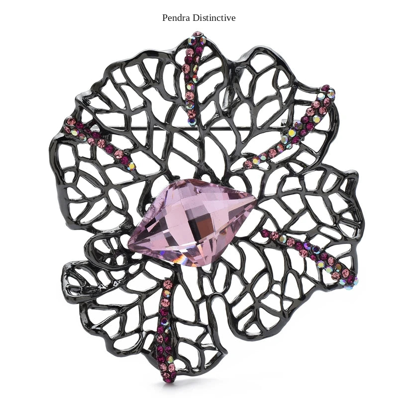 PENDRA Florahollow Hollow-Out Flower Brooch