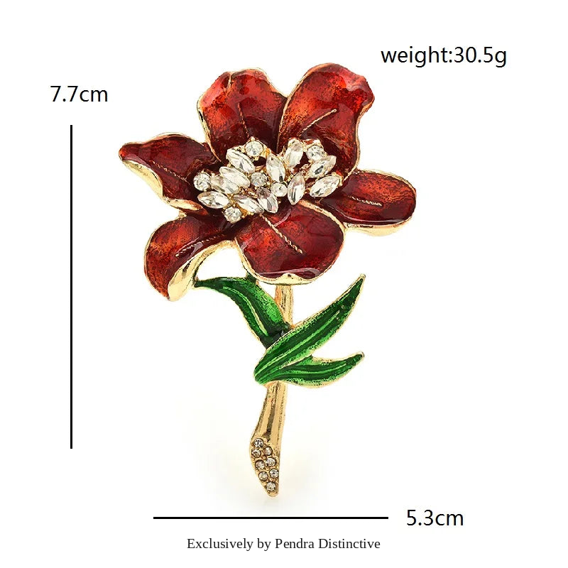 PENDRA Floraspark Beautiful Big Flower Brooch