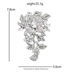 PENDRA Floraspark Big Sparkling Flower Brooch