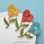 PENDRA Floraspark Big Sparkling Flower Brooch