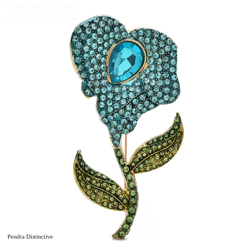 PENDRA Floraspark Big Sparkling Flower Brooch
