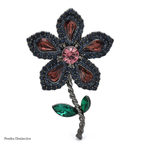 PENDRA Floraspark Rhinestone Flower Brooch