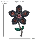 PENDRA Floraspark Rhinestone Flower Brooch