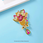 PENDRA Floraspark Rhinestone Flower Brooch