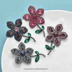 PENDRA Floraspark Rhinestone Flower Brooch