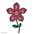 PENDRA Floraspark Rhinestone Flower Brooch
