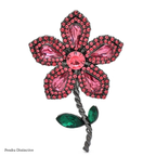 PENDRA Floraspark Rhinestone Flower Brooch