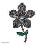 PENDRA Floraspark Rhinestone Flower Brooch