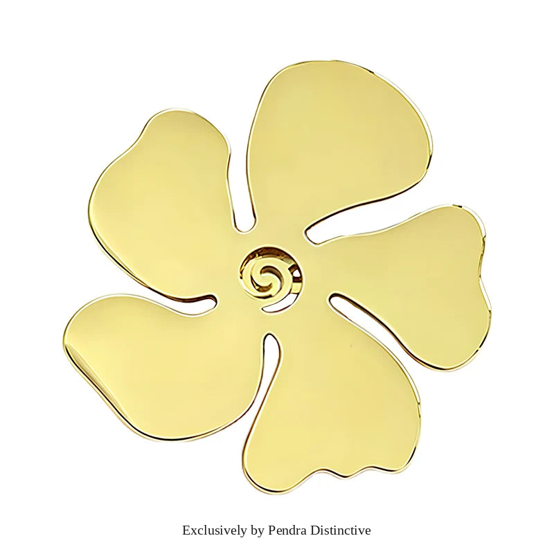 PENDRA Florasteel Stainless Steel Flower Brooch