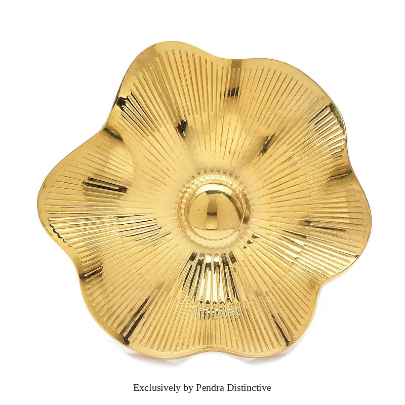 PENDRA Florasteel Stainless Steel Flower Brooch