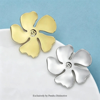 PENDRA Florasteel Stainless Steel Flower Brooch
