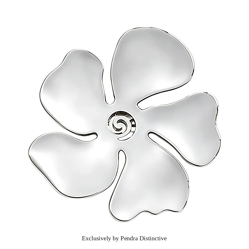 PENDRA Florasteel Stainless Steel Flower Brooch