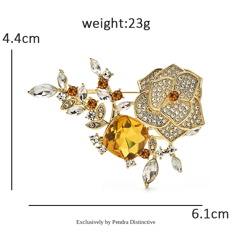 PENDRA Floravelle Luxury Flower Brooch
