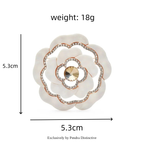 PENDRA Florawhite White Flower Brooch