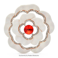 PENDRA Florawhite White Flower Brooch