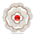 PENDRA Florawhite White Flower Brooch