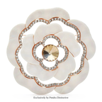 PENDRA Florawhite White Flower Brooch