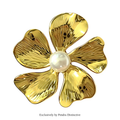PENDRA Florielle Stainless Steel Flower Brooch