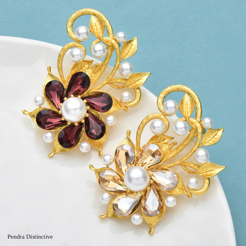 PENDRA Florielle11 Crystal Brooch