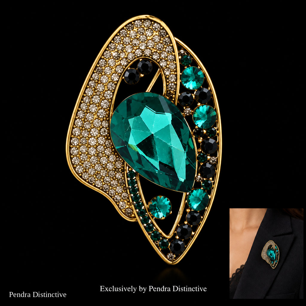 PENDRA Florielle12 Crystal Brooch