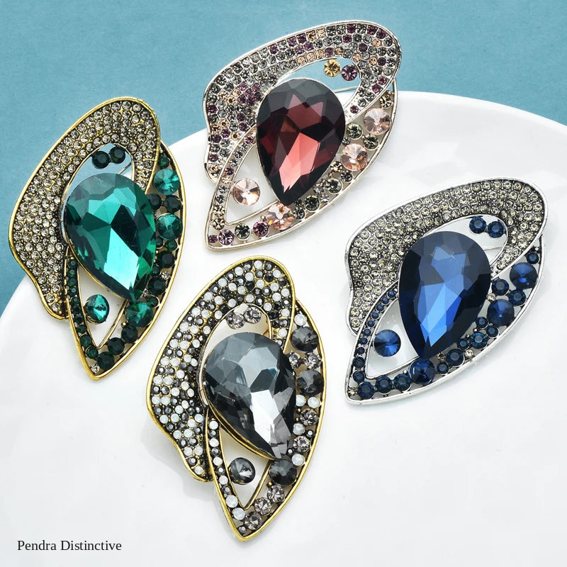 PENDRA Florielle12 Crystal Brooch