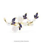 PENDRA Florielle12 Rhinestone Brooch