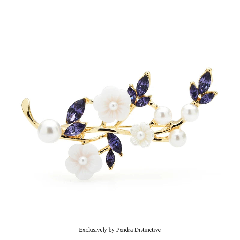 PENDRA Florielle12 Rhinestone Brooch