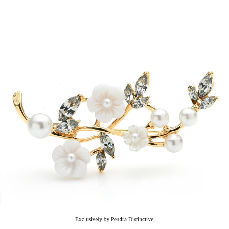 PENDRA Florielle12 Rhinestone Brooch