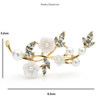 PENDRA Florielle12 Rhinestone Brooch