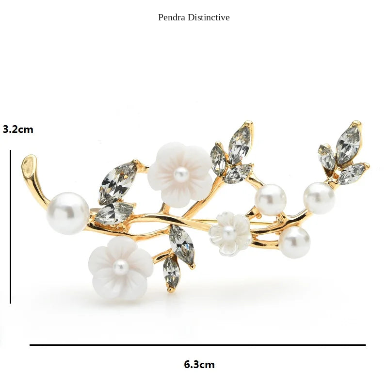 PENDRA Florielle12 Rhinestone Brooch