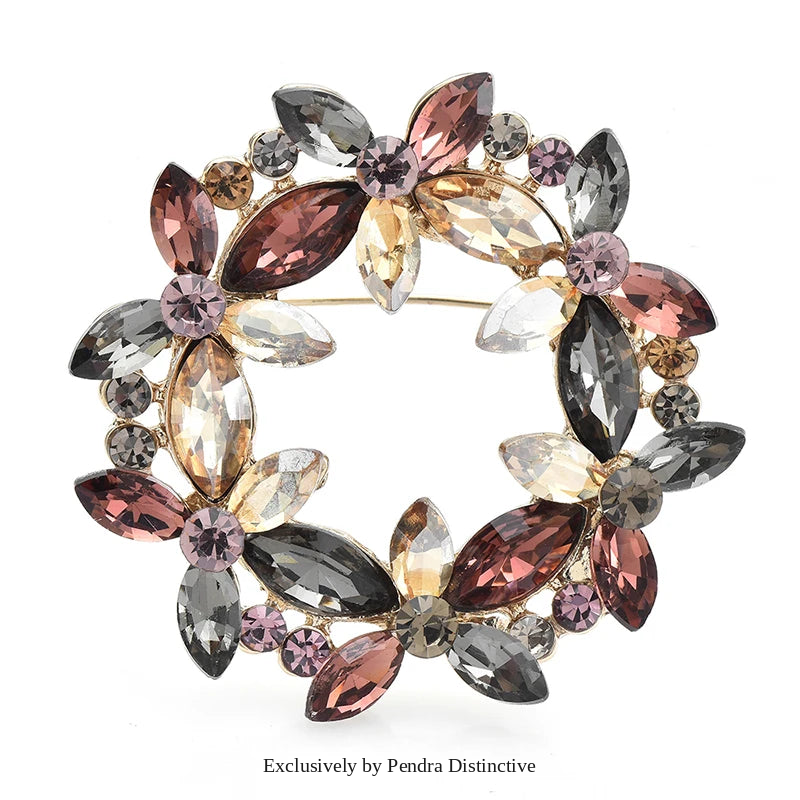 PENDRA Florielle13 Crystal Brooch
