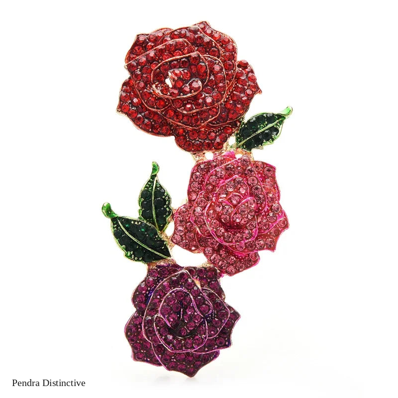 PENDRA Florielle13 Rhinestone Brooch