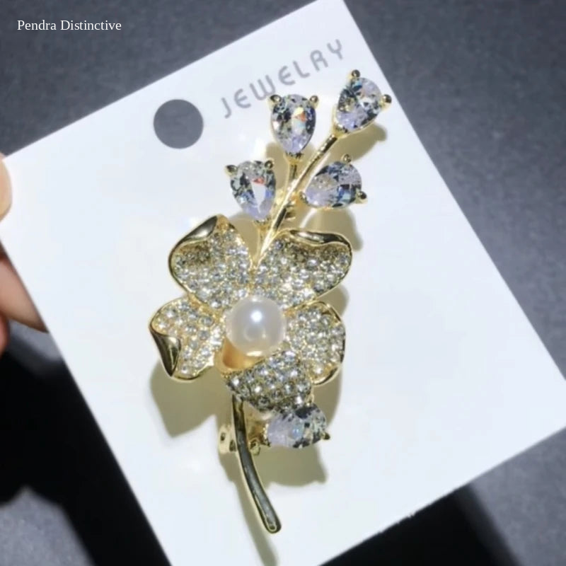 PENDRA Florielle18 Crystal Brooch