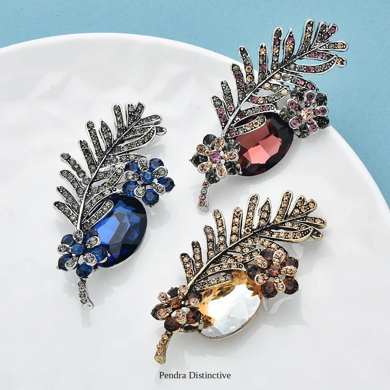 PENDRA Florielle20 Crystal Brooch