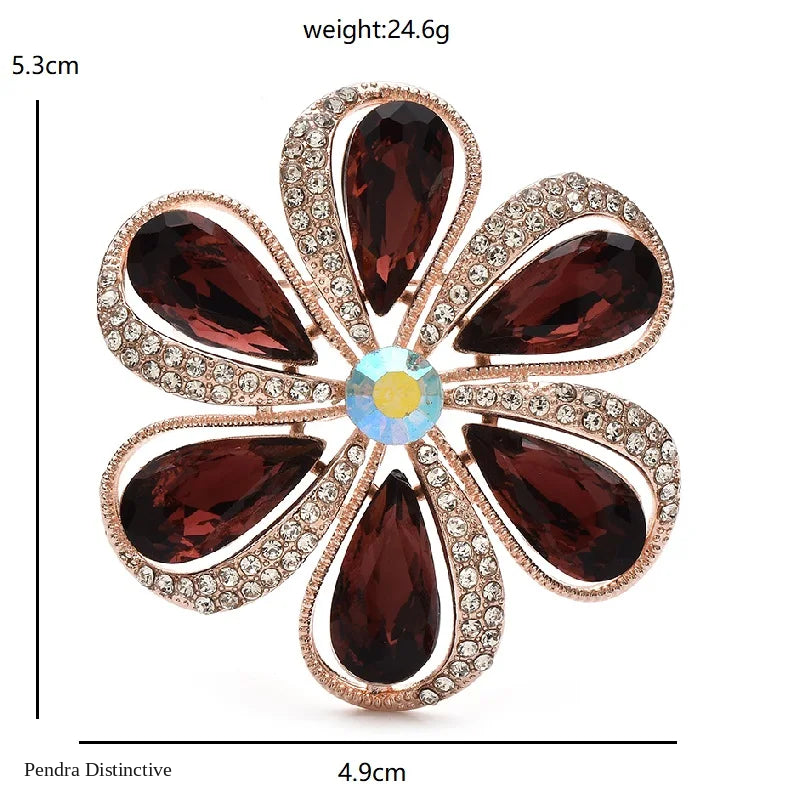 PENDRA Florielle23 Crystal Brooch