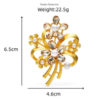 PENDRA Florielle25 Rhinestone Brooch
