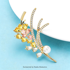 PENDRA Florielle25 Rhinestone Brooch