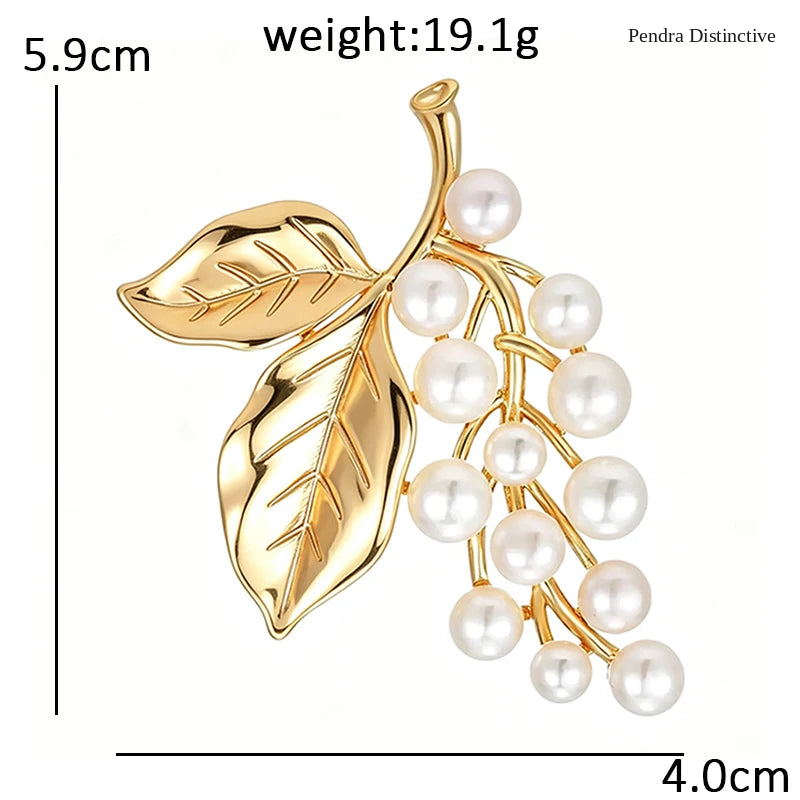 PENDRA Florielle26 Pearl Brooch