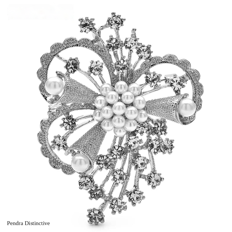 PENDRA Florielle27 Rhinestone Brooch