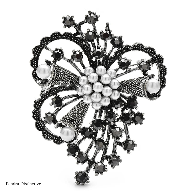 PENDRA Florielle27 Rhinestone Brooch