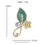 PENDRA Florielle3 Rhinestone Brooch