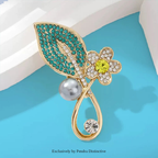 PENDRA Florielle3 Rhinestone Brooch