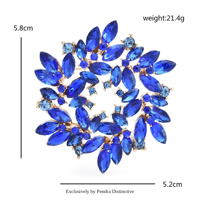 PENDRA Florielle32 Rhinestone Brooch
