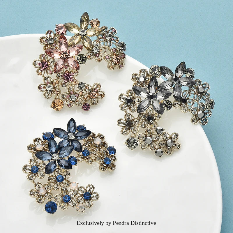 PENDRA Florielle33 Crystal Brooch