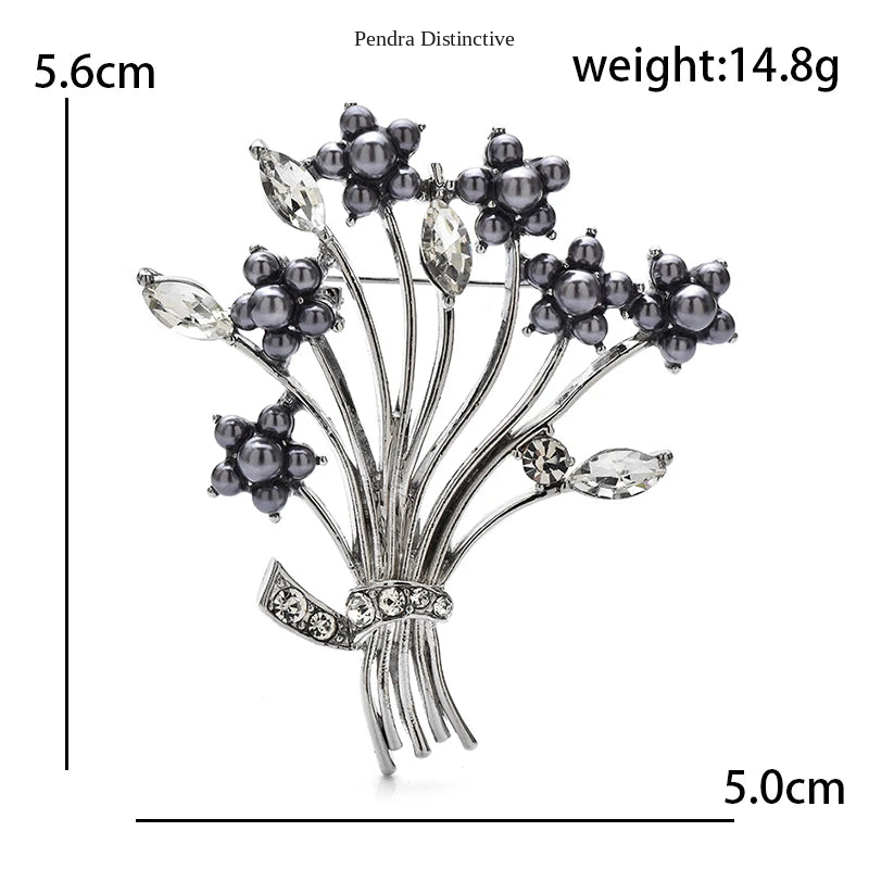 PENDRA Florielle33 Pearl Brooch