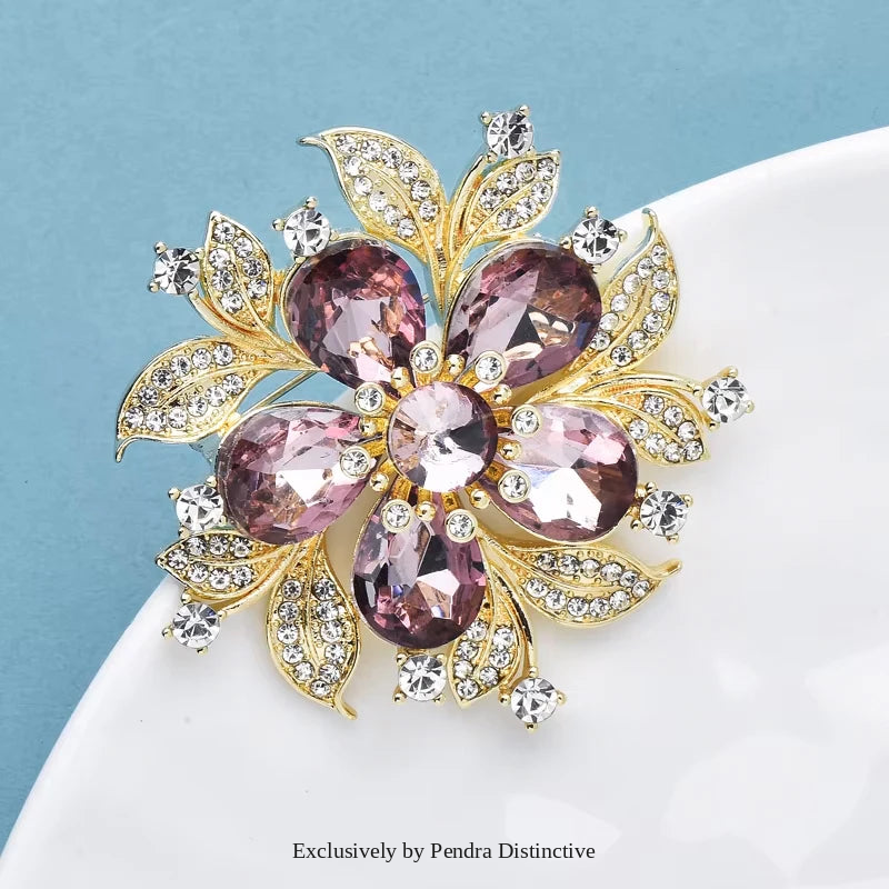 PENDRA Florielle5 Crystal Brooch