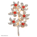PENDRA Florielle6 Rhinestone Brooch